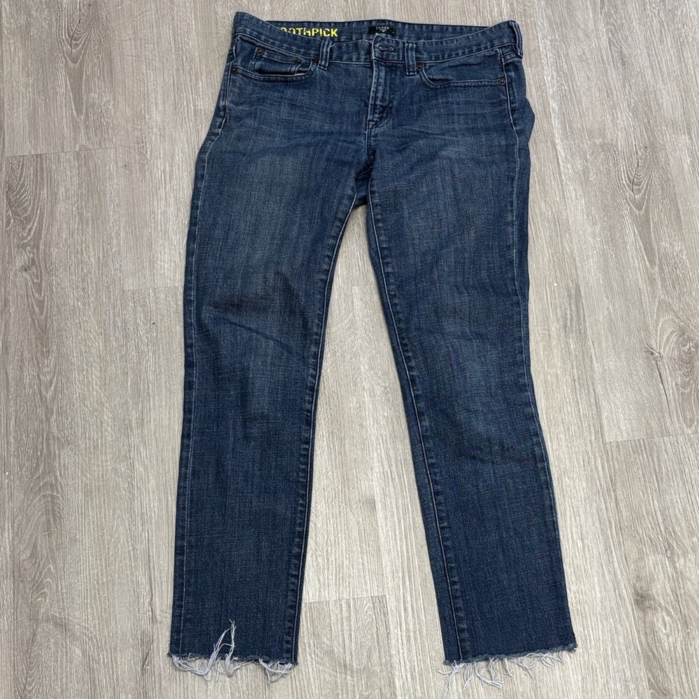 J. Crew Dark Blue Ankle Jeans toothpick size 28